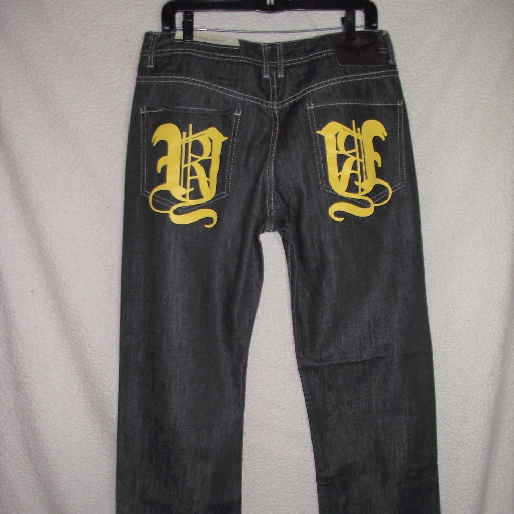 Rich Yung Mens Black Jeans Size 34
